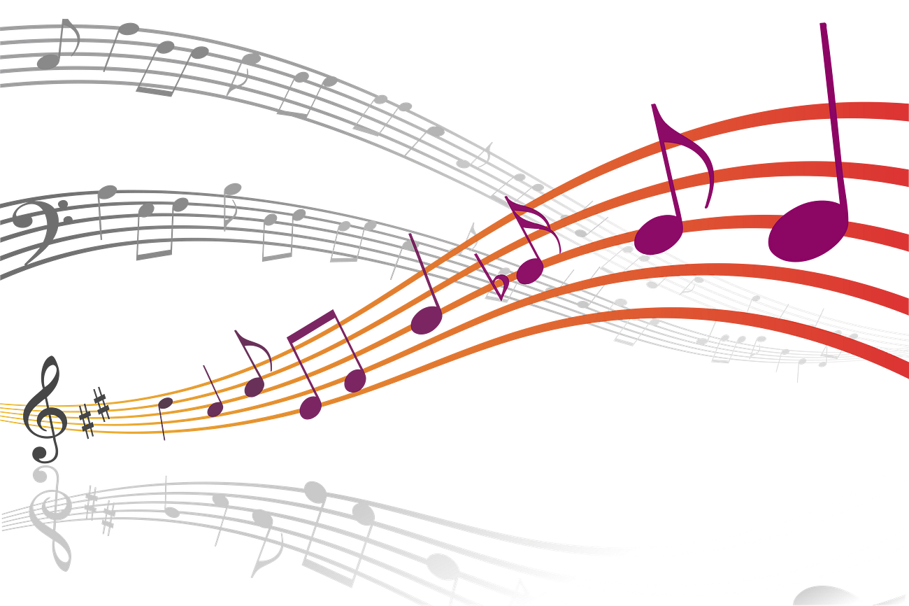 Musical notes png, transparent background